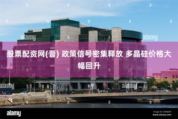 股票配资网(晋) 政策信号密集释放 多晶硅价格大幅回升