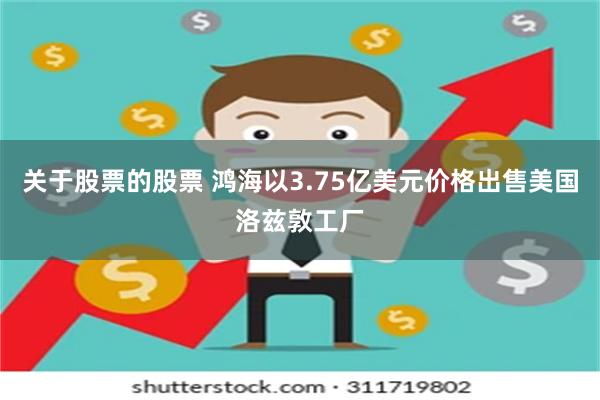 关于股票的股票 鸿海以3.75亿美元价格出售美国洛兹敦工厂